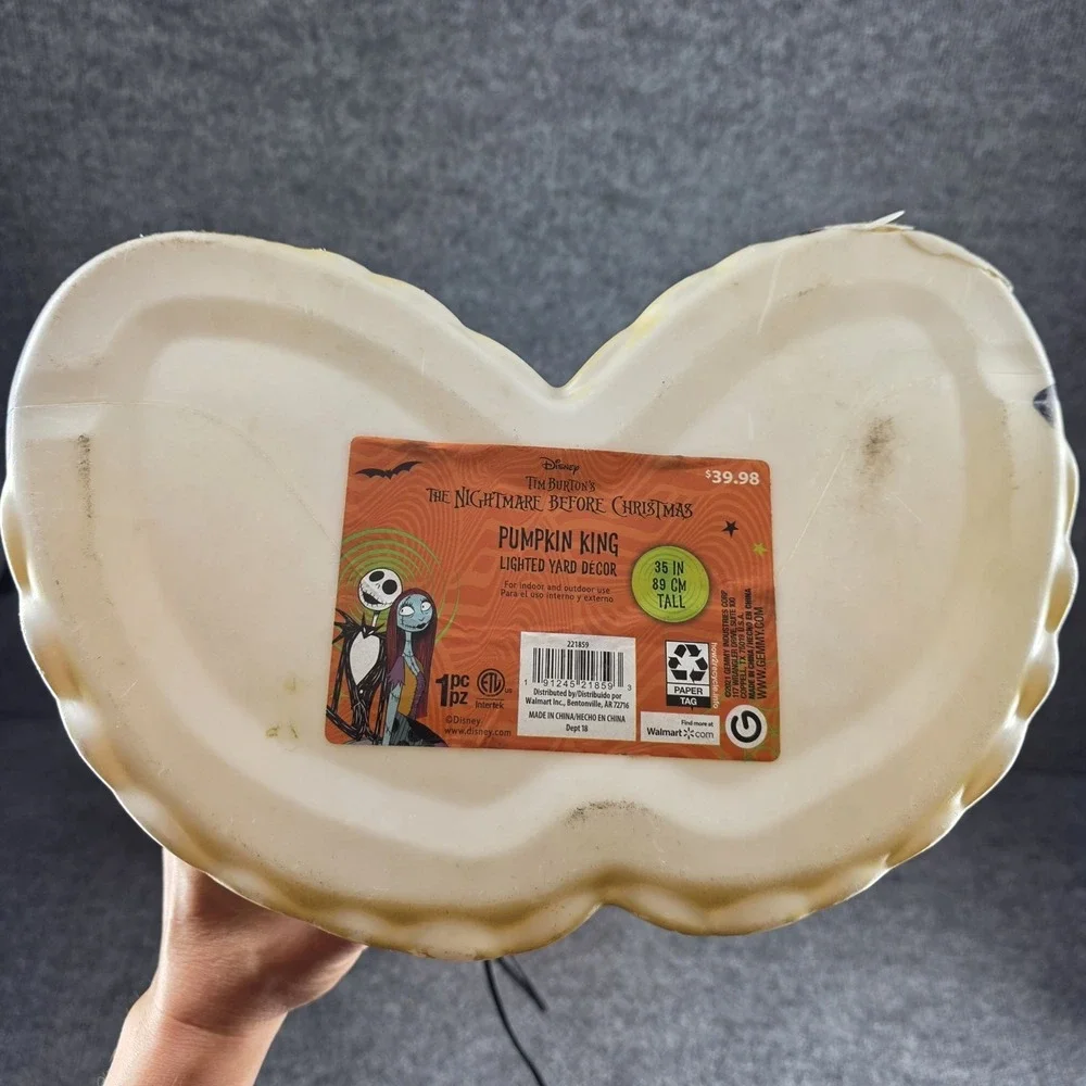Disney Tim Burton's the Nightmare Before Christmas Blow Mold Light Up Halloween